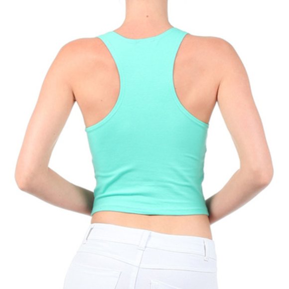 Basic Racerback Crop Tank - Picture 2 of 2